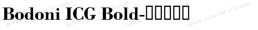 Bodoni ICG Bold字体转换